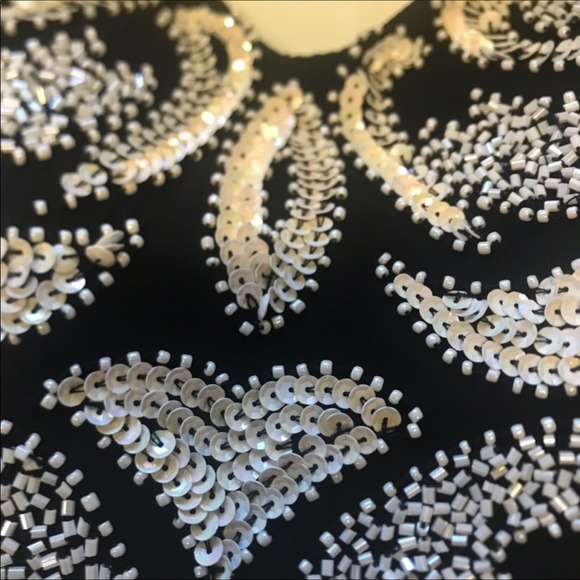 Landmark Beaded Silk Mini Dress Made in India 2 - Picture 2 of 10